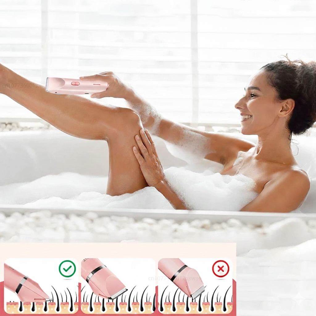 Rasoir Électrique Femme 5-en-1 - Épilateur Corps Waterproof Rechargeable