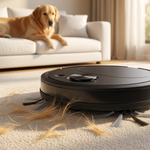 Robot Aspirateur Laveur JJco 3-en-1 – Aspiration 1500Pa · Sans Fil · Blanc & Noir