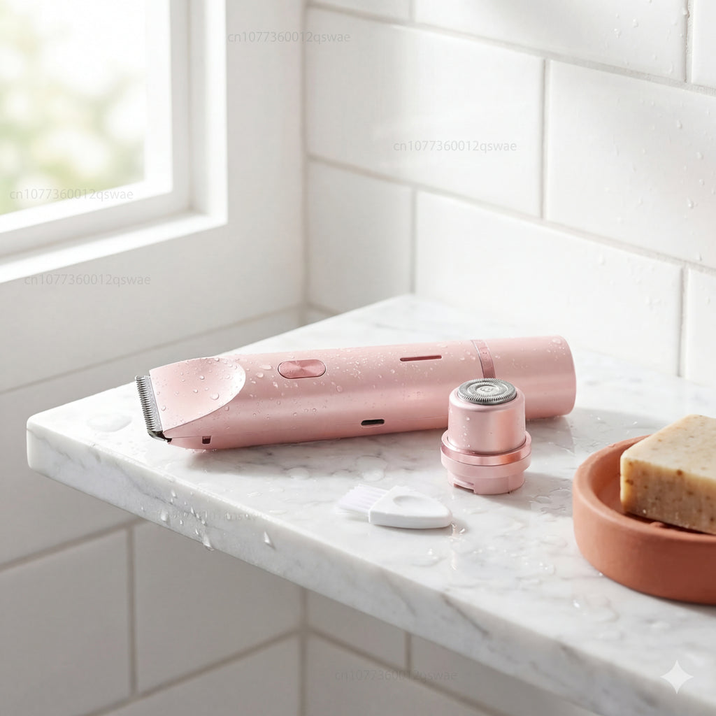 Rasoir Électrique Femme 5-en-1 - Épilateur Corps Waterproof Rechargeable