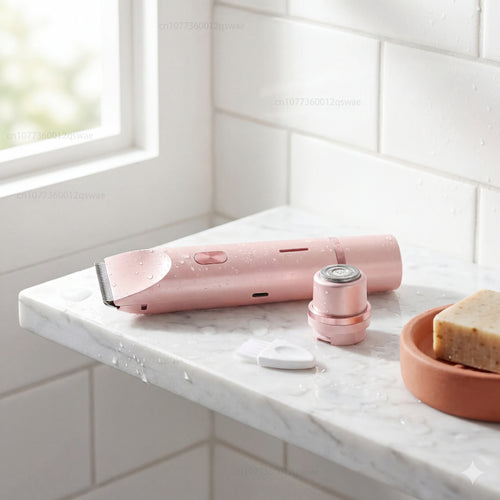 Rasoir Électrique Femme 5-en-1 - Épilateur Corps Waterproof Rechargeable