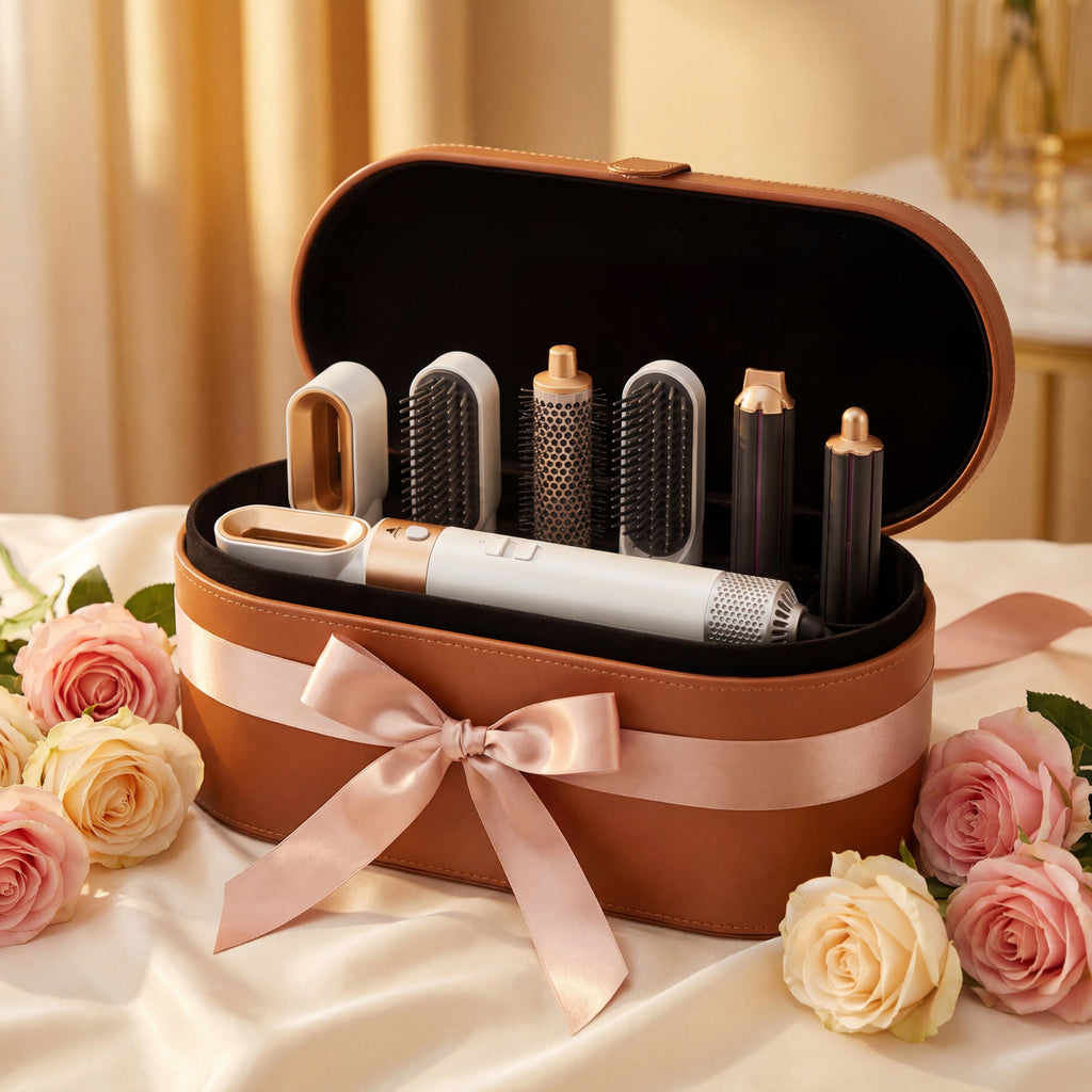 Sèche-Cheveux Brosse 5-en-1 – Coiffage Professionnel avec Étui de Transport